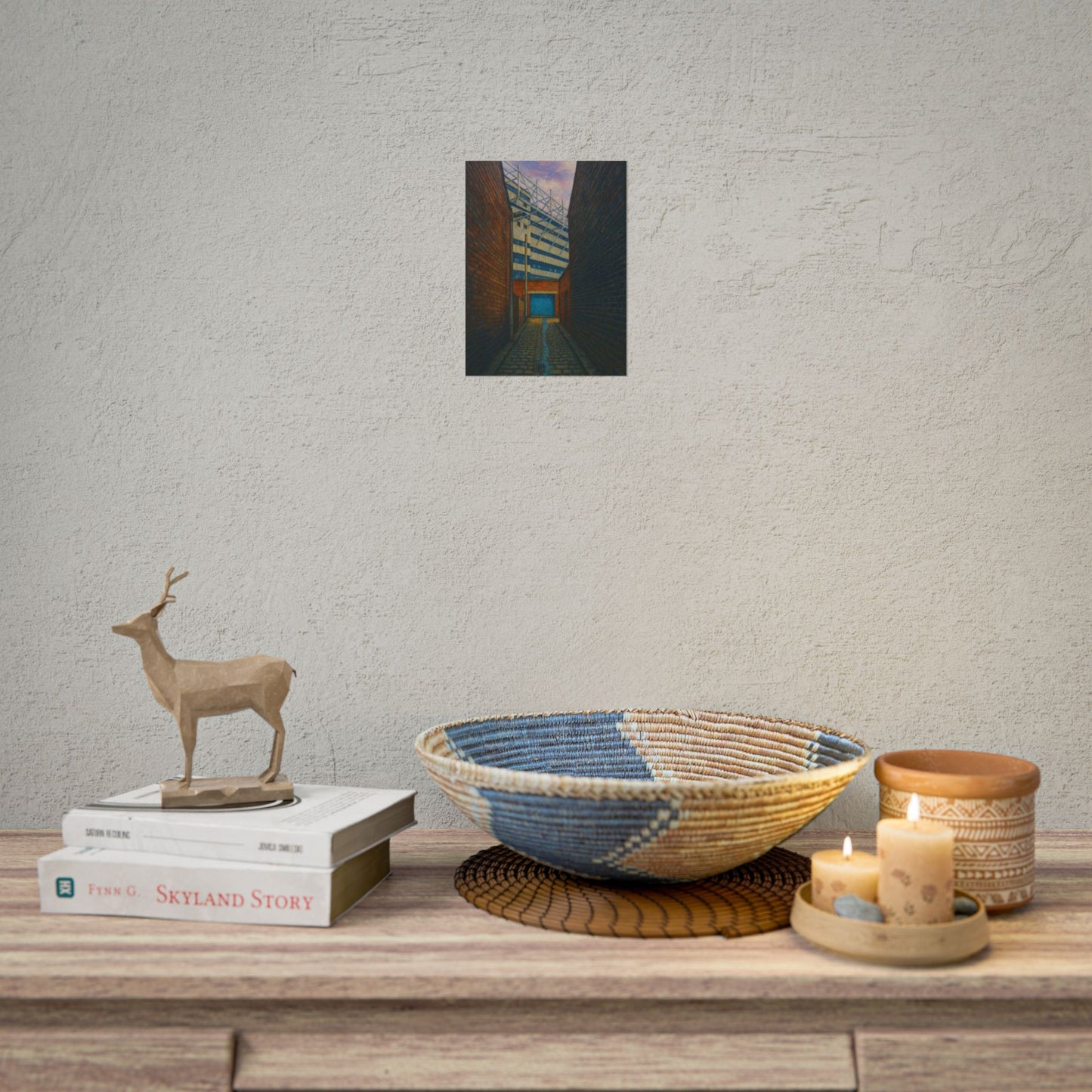 Maine Road Back Alley Manchester City Painting Print Poster