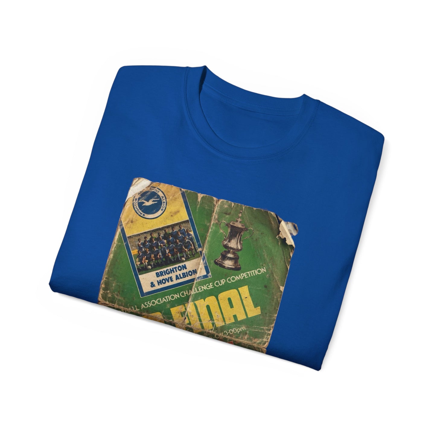 1983 FA Cup Final Manchester United Brighton Programme Poster Unisex Ultra Cotton Tee
