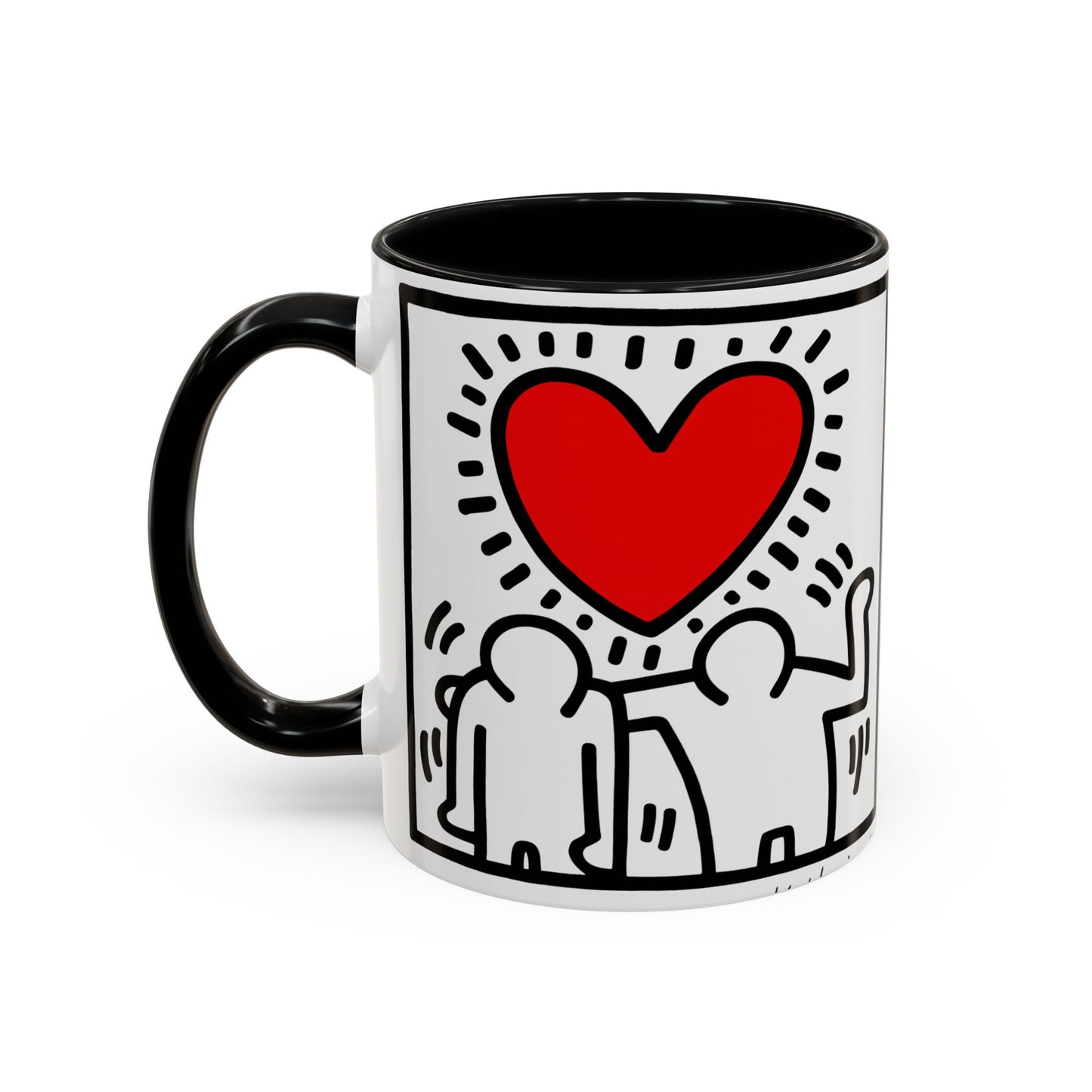 Keith Haring Heart Couple Mug
