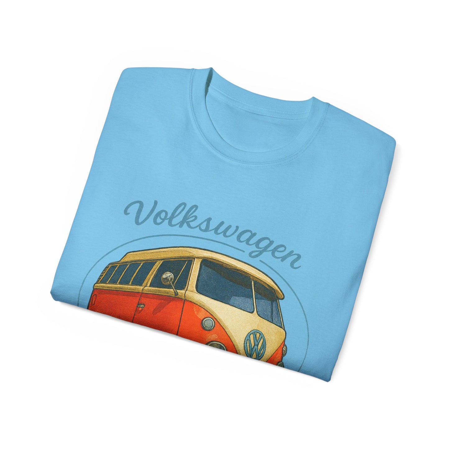 Retro Volkswagen Camper Van 3/4 Orange