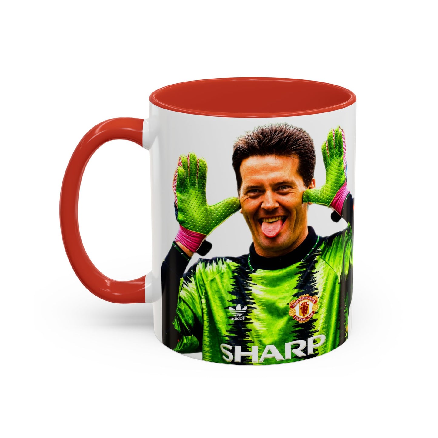 Les Sealey - Manchester United Accent Coffee Mug (11, 15oz)