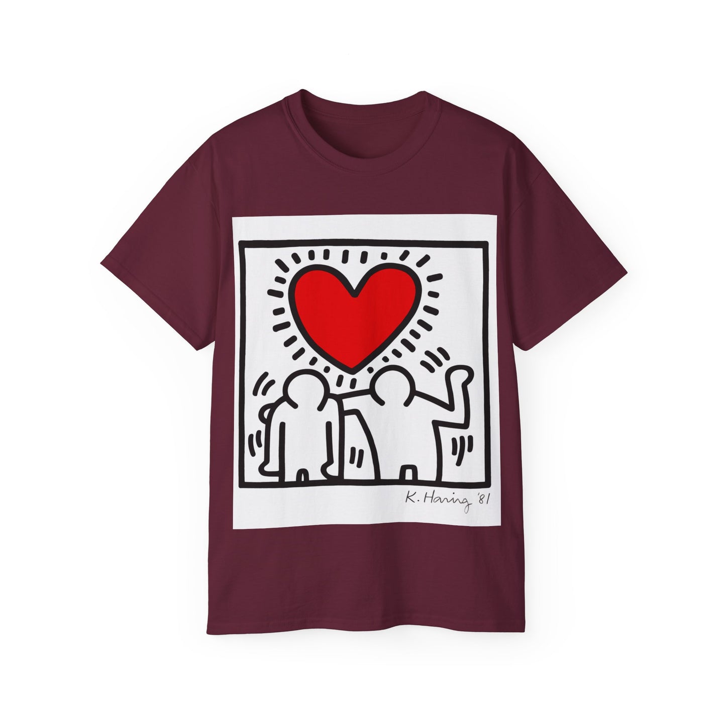 Keith Haring Heart Couple T-Shirt