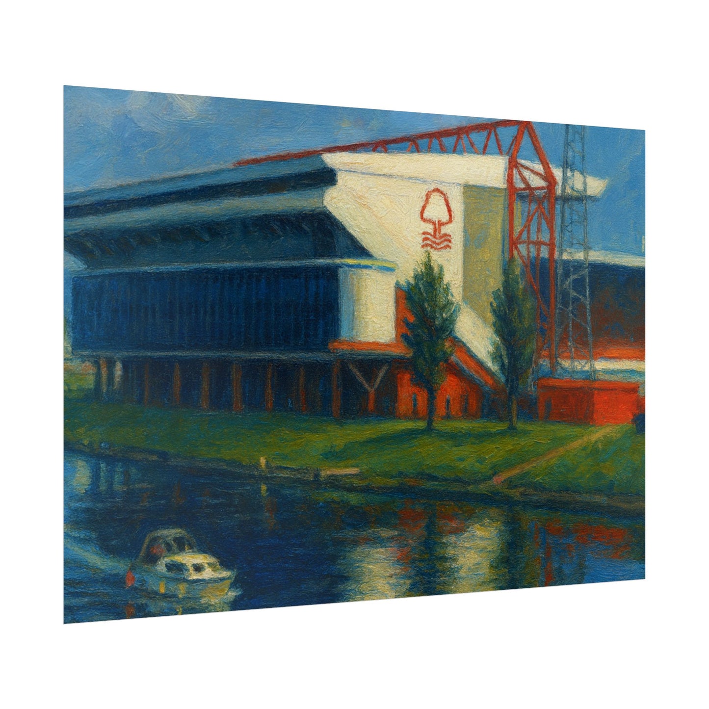 Nottingham Forest City Ground Day Painting Print Poster