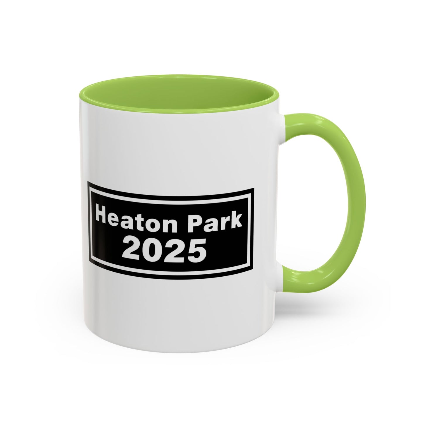 Heaton Park Celebration Mug - Black Accent Coffee Cup, Customizable Gifts, 2025 Graduation, Family Reunion, Unique Collectible
