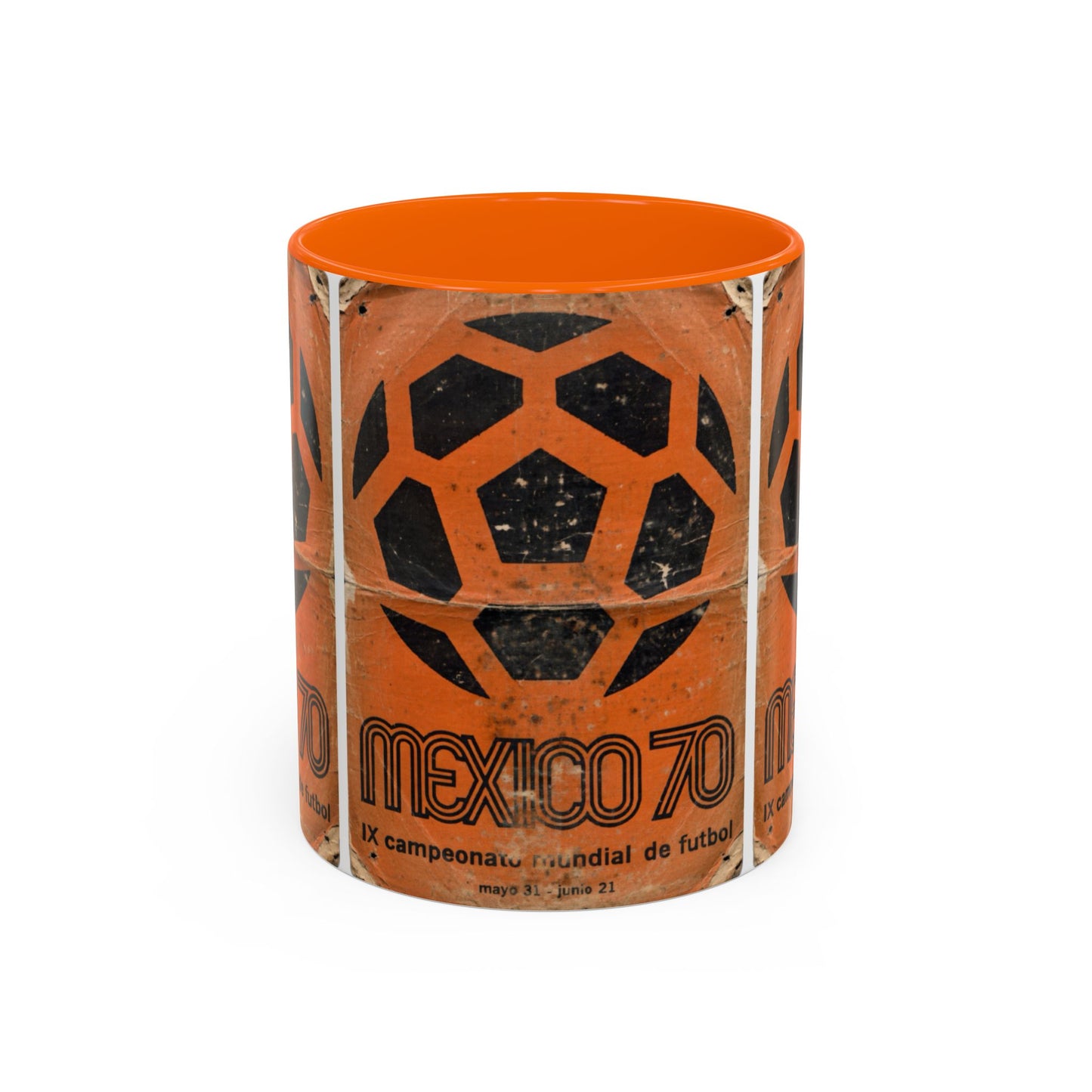 Mexico 70 World Cup Poster Orange  Coffee Mug (11, 15oz)