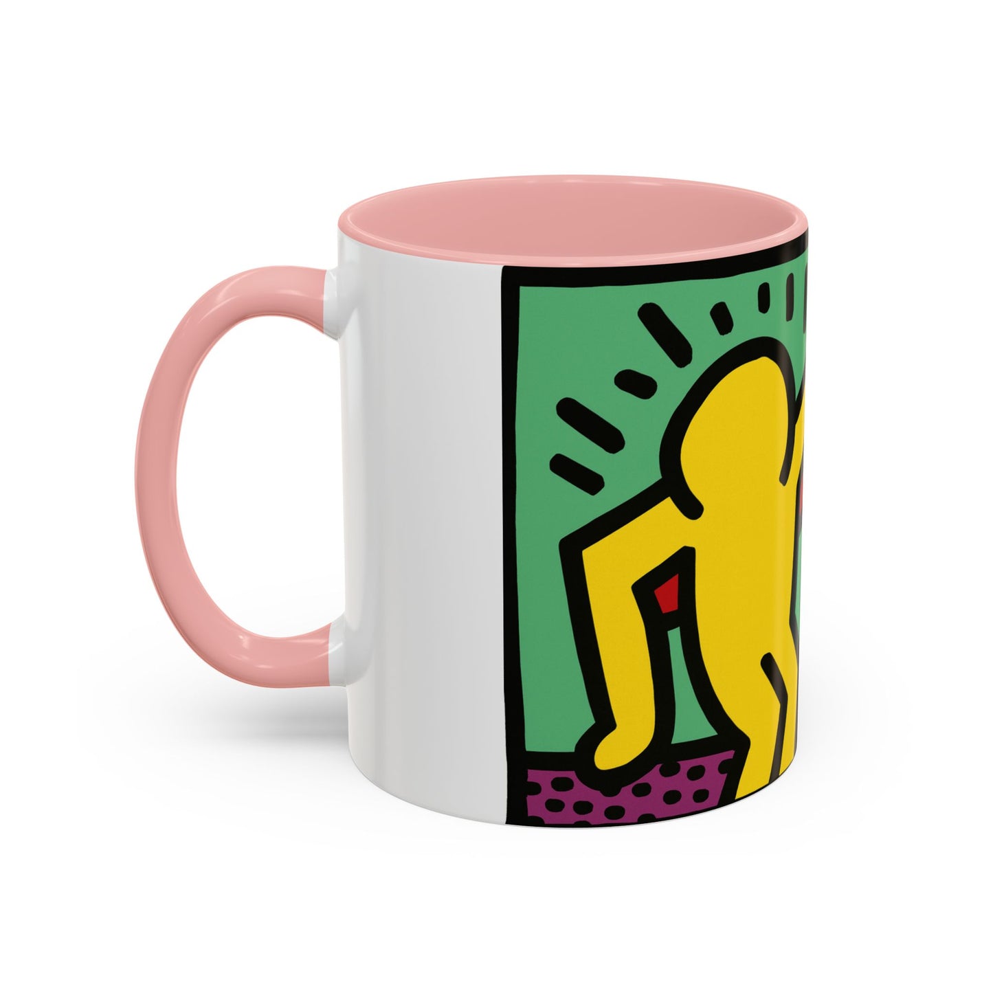 Keith Haring Pop Shop Red and Yellow Mug