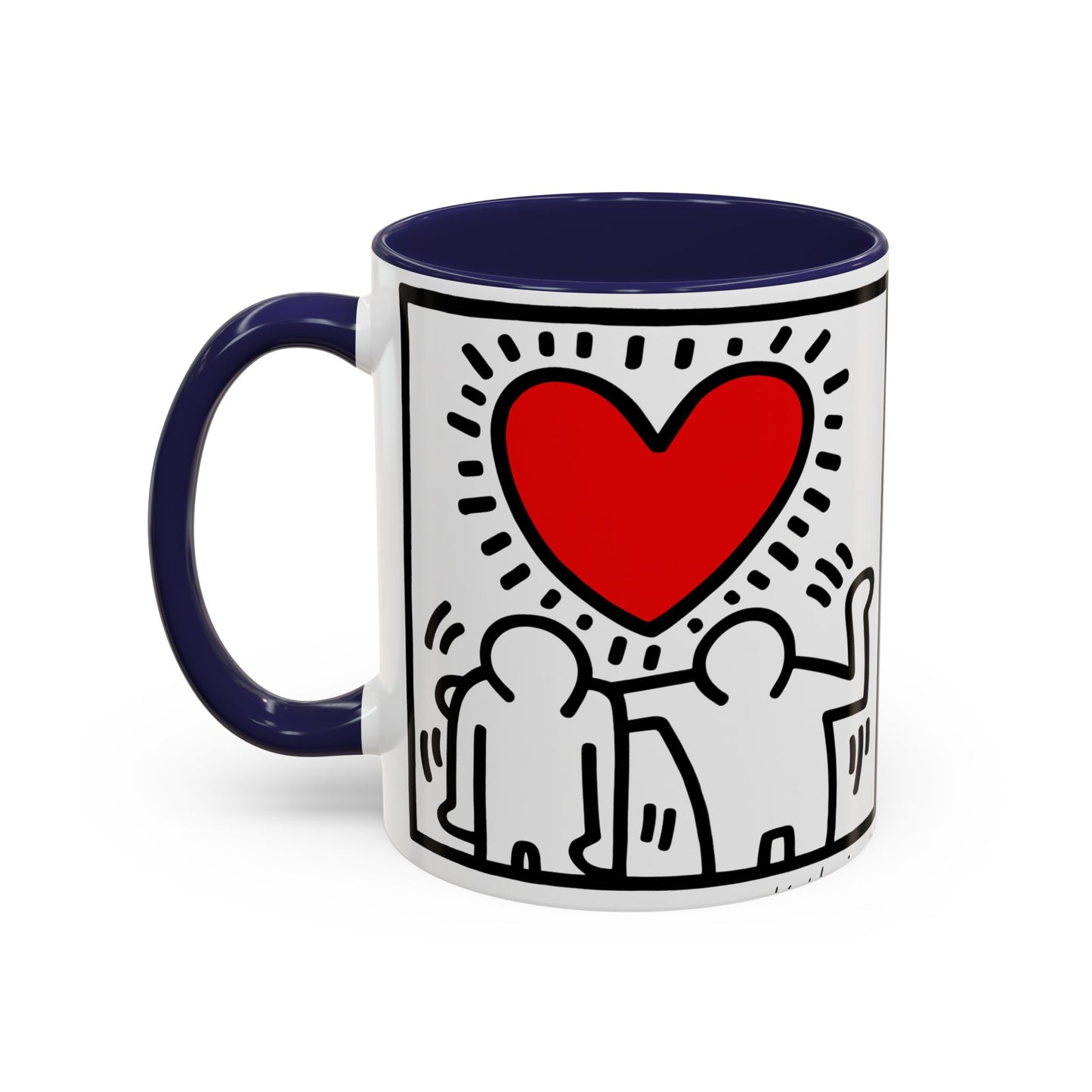 Keith Haring Heart Couple Mug