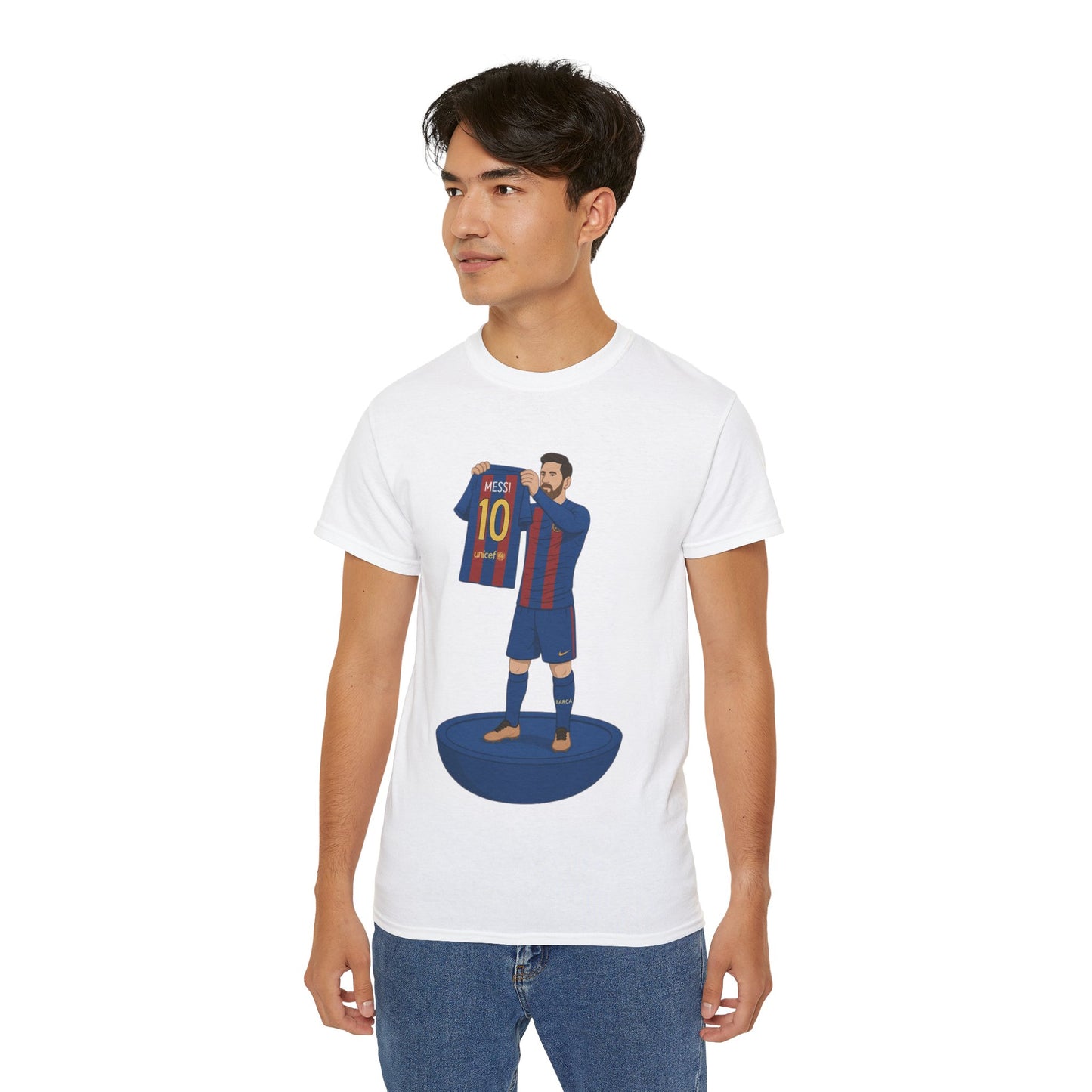 Lionel Messi Cartoon Subbuteo T-Shirt - Barcelona