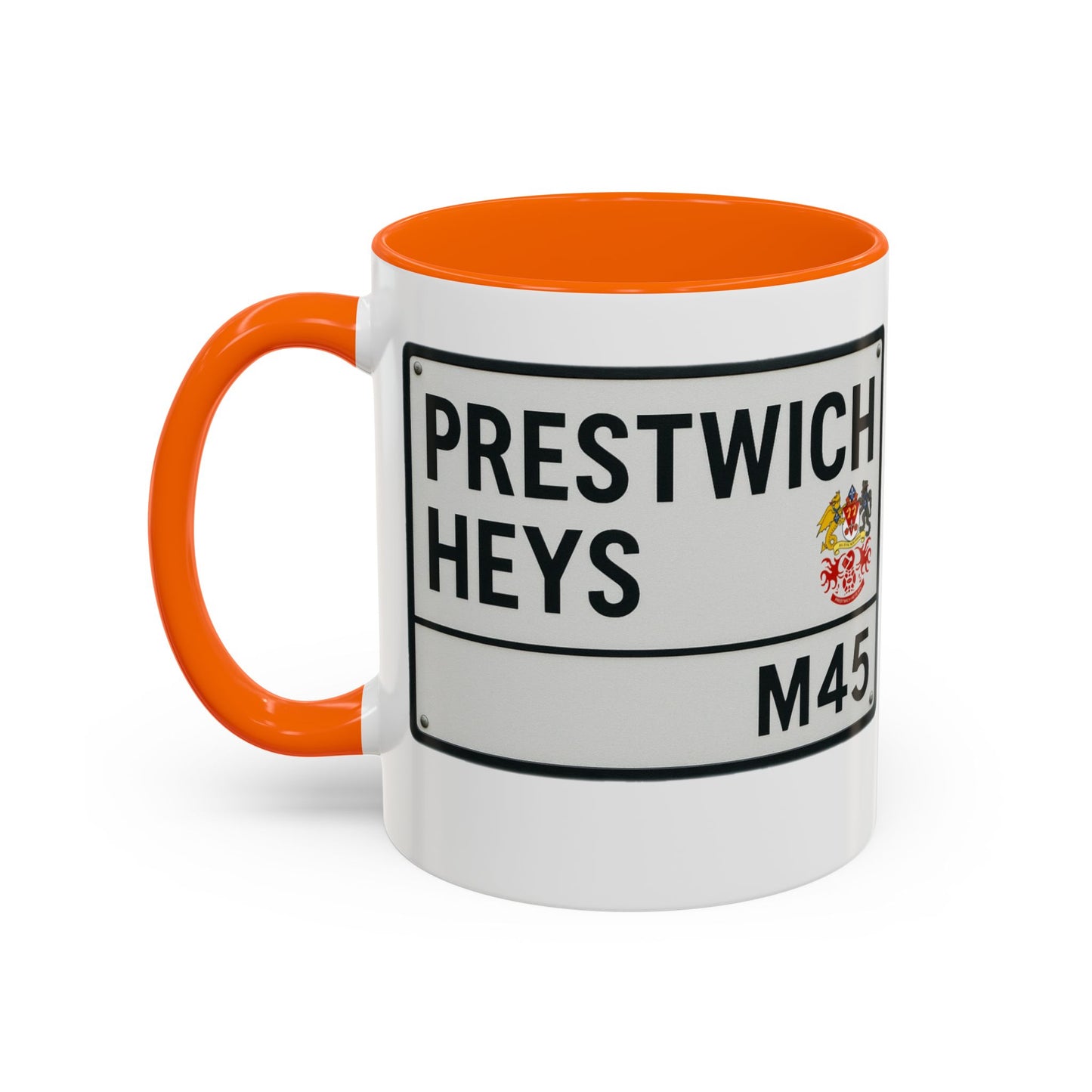 Prestwich Heys Road Sign Accent Coffee Mug (11, 15oz)