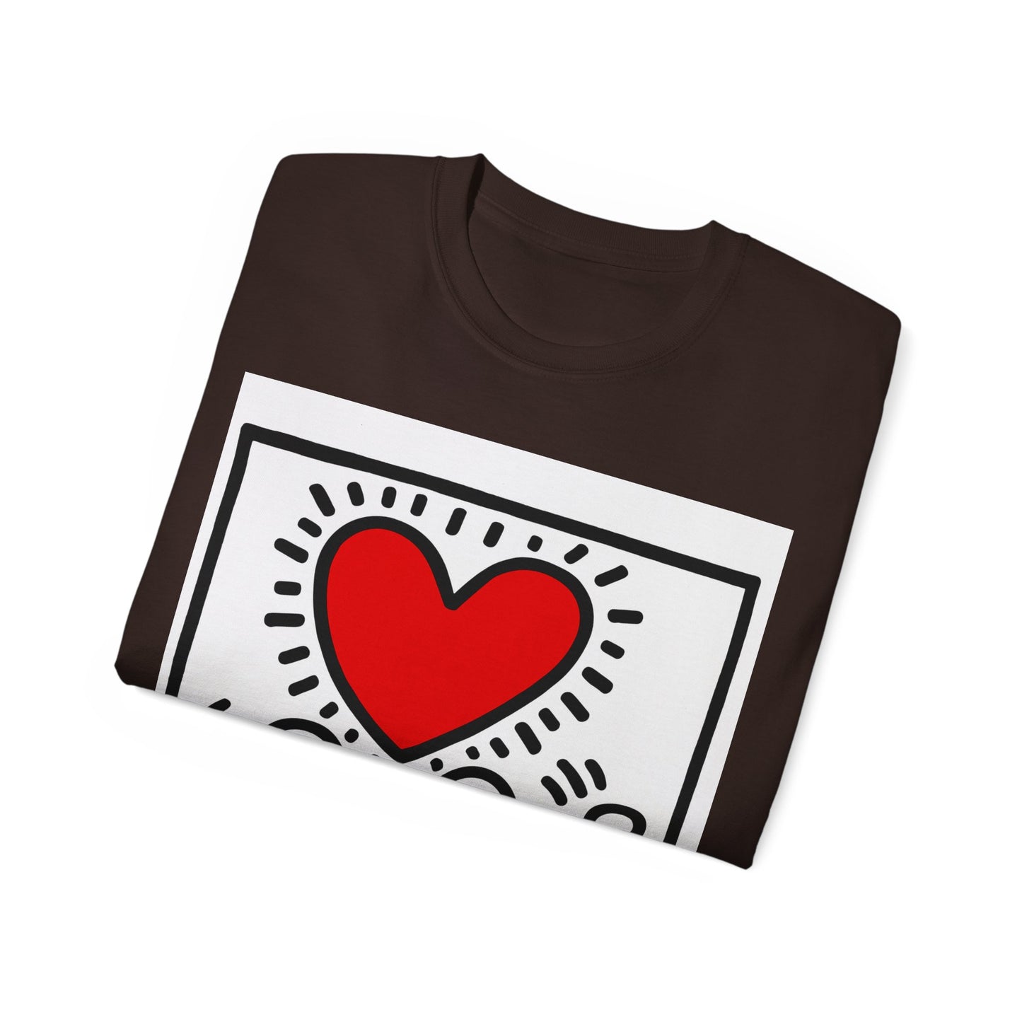 Keith Haring Heart Couple T-Shirt