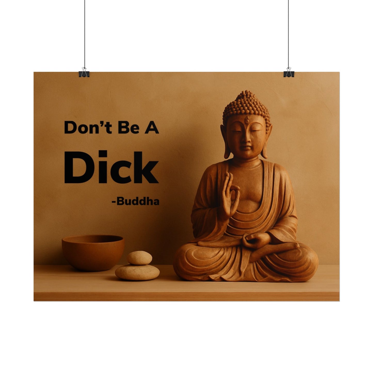 Buddha Don’t Be A Dick Rolled Posters