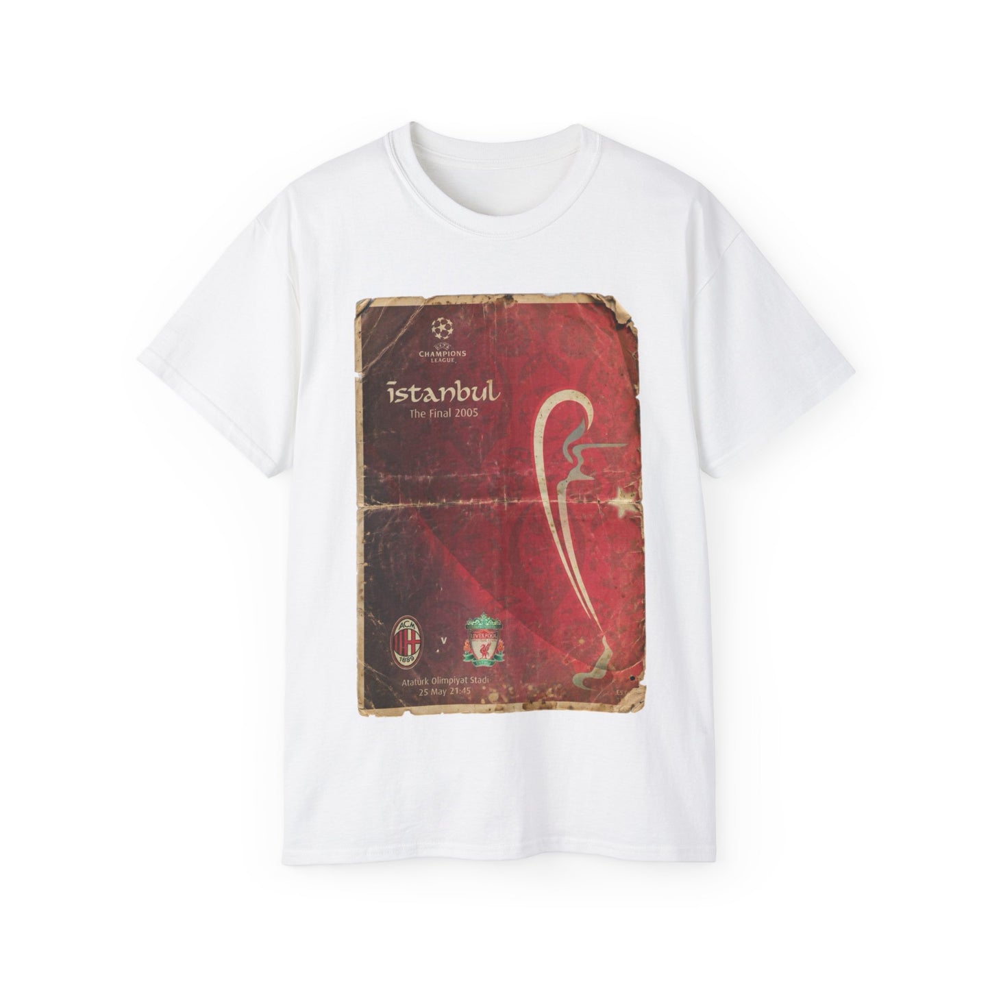 2005 UCL Final Poster Liverpool AC Milan Ultra Cotton Tee
