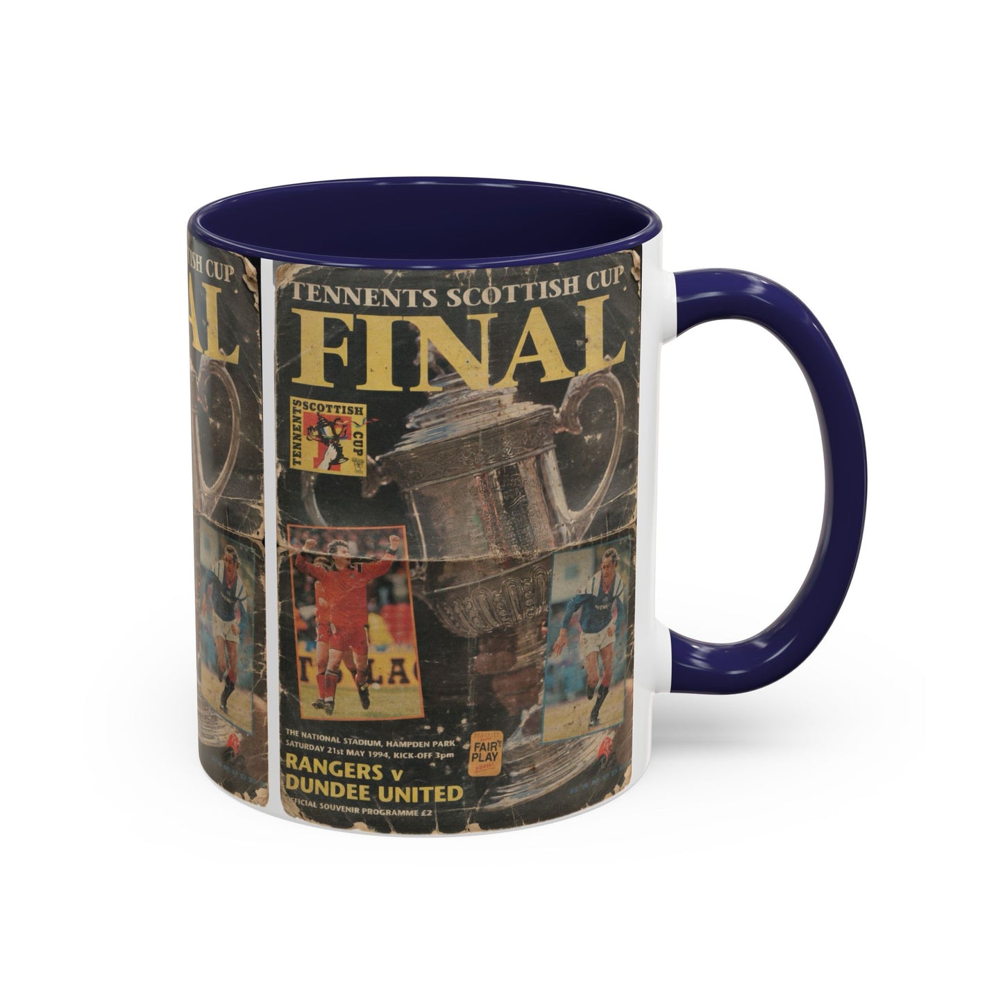 1994 Scottish Challenge Cup Final Dundee United Rangers Programme Poster Accent Coffee Mug (11, 15oz)