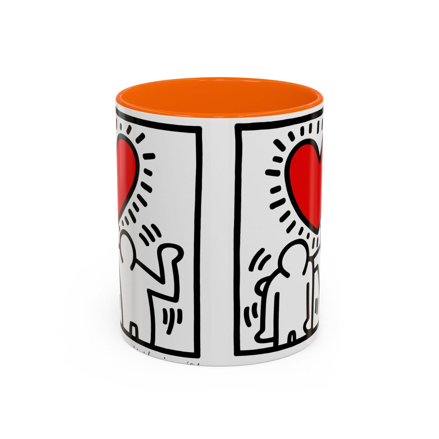 Keith Haring Heart Couple Mug