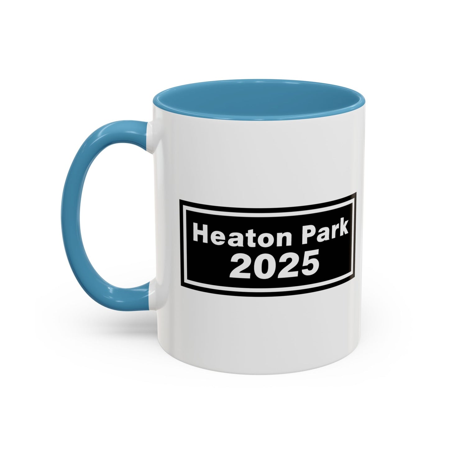 Heaton Park Celebration Mug - Black Accent Coffee Cup, Customizable Gifts, 2025 Graduation, Family Reunion, Unique Collectible
