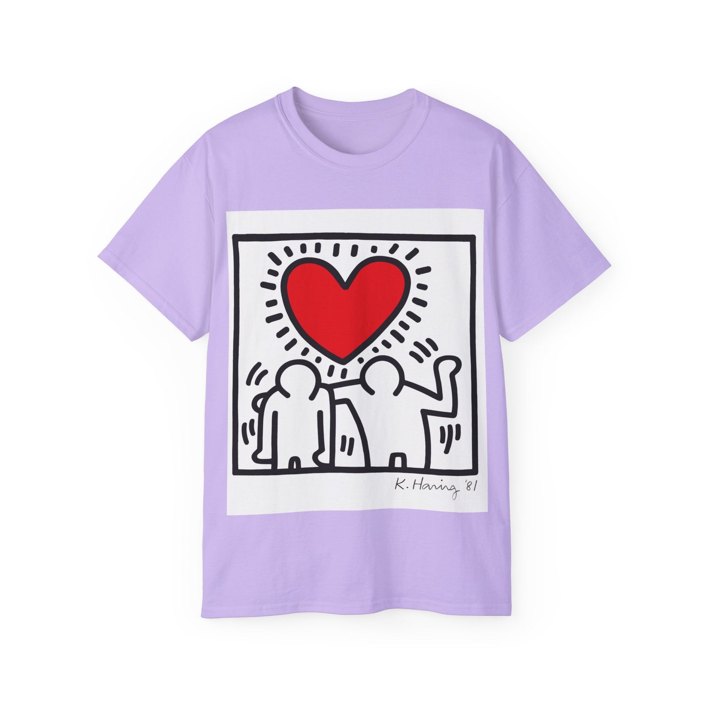 Keith Haring Heart Couple T-Shirt