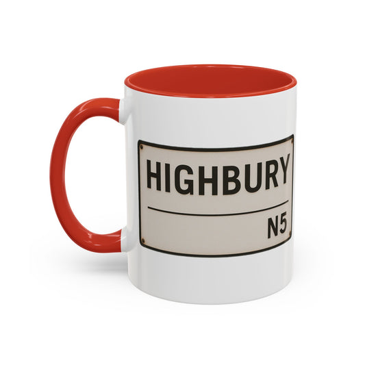 Highbury Arsenal Road Sign Mug