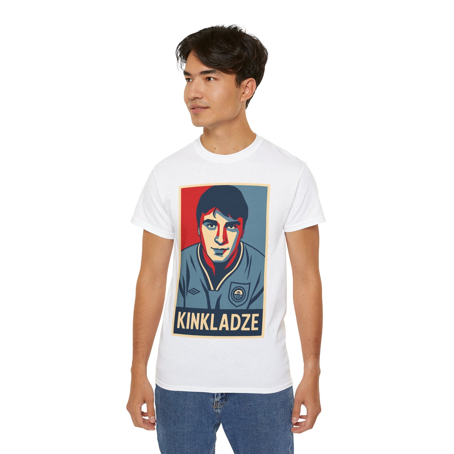 Georgi Kinkladze Hope Poster T-Shirt - Manchester City
