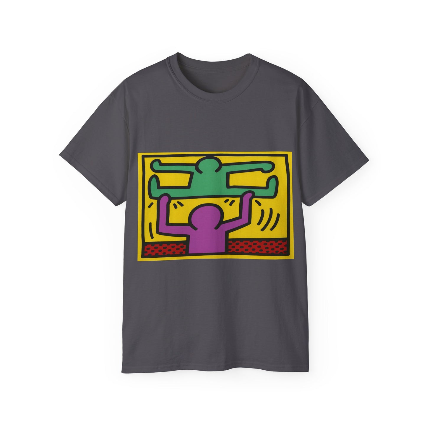 Keith Haring Pop Shop Green and Purple T-Shirt
