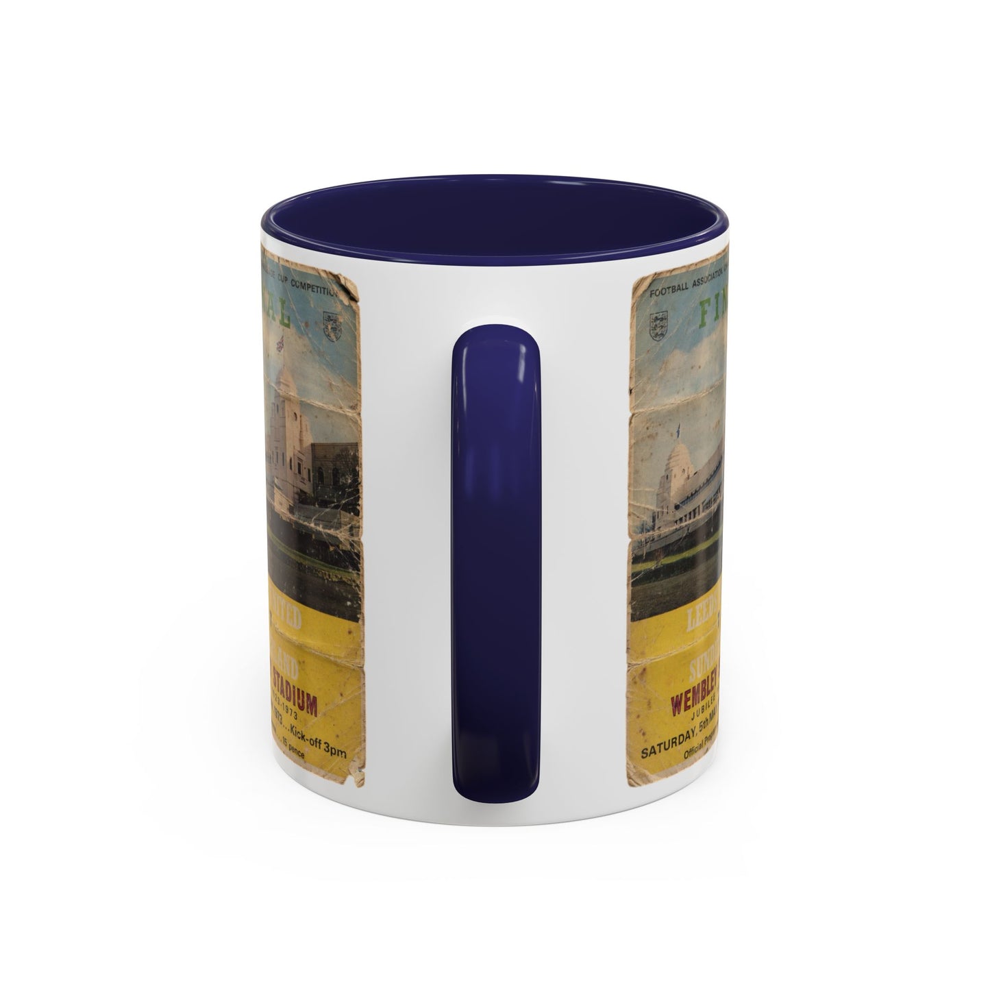 1973 FA Cup Final Programme Poster Sunderland Leeds United Accent Coffee Mug (11, 15oz)