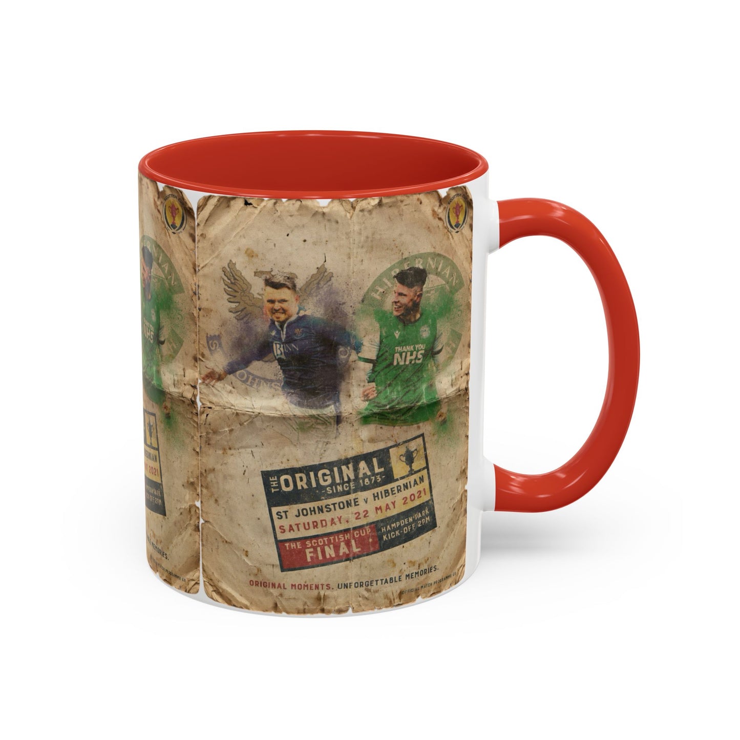 2021 Scottish challenge cup final St Johnstone Hibernian Programme Poster Accent Coffee Mug (11, 15oz)