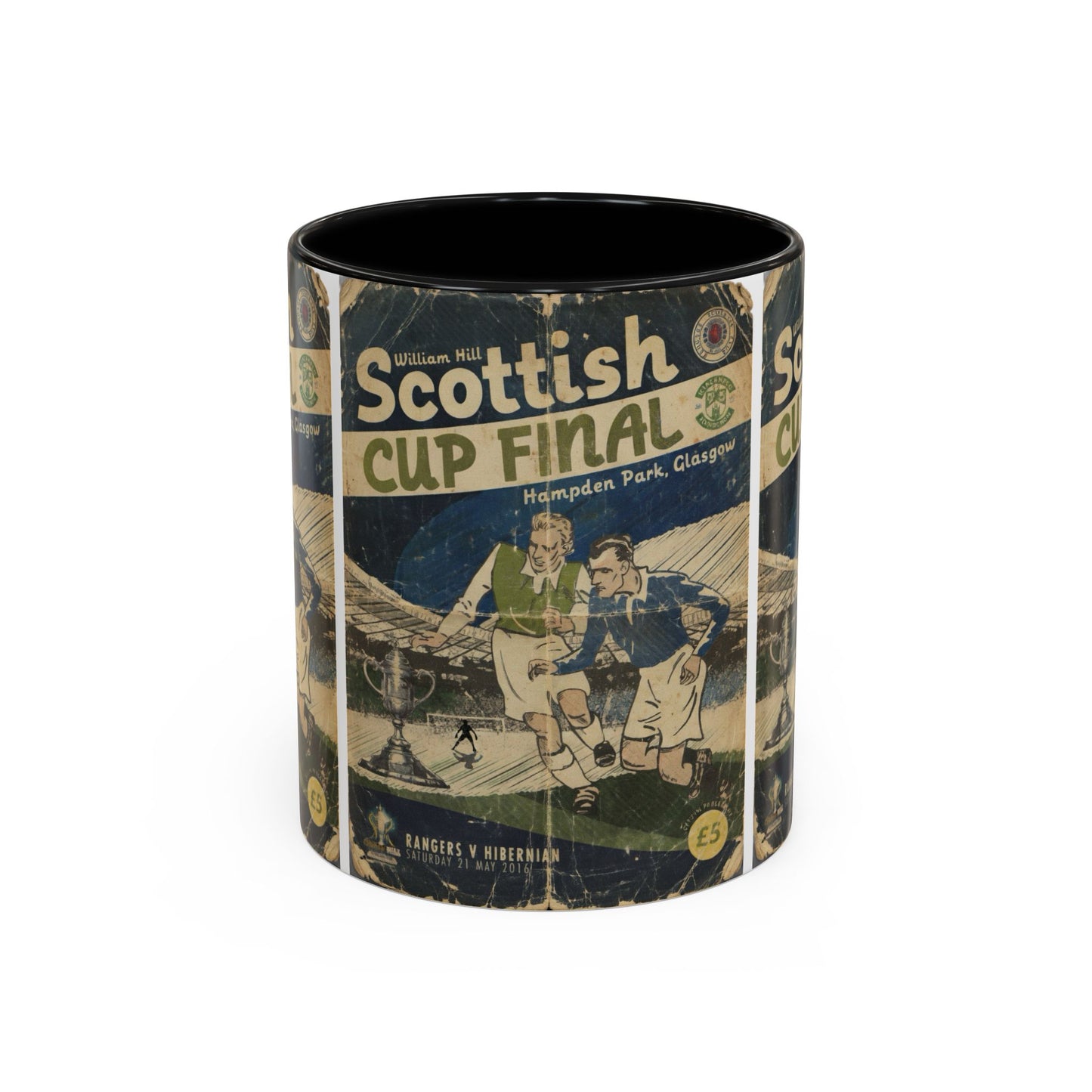 2016 Scottish Challenge Cup Final Hibernian Rangers Programme Poster Accent Coffee Mug (11, 15oz)