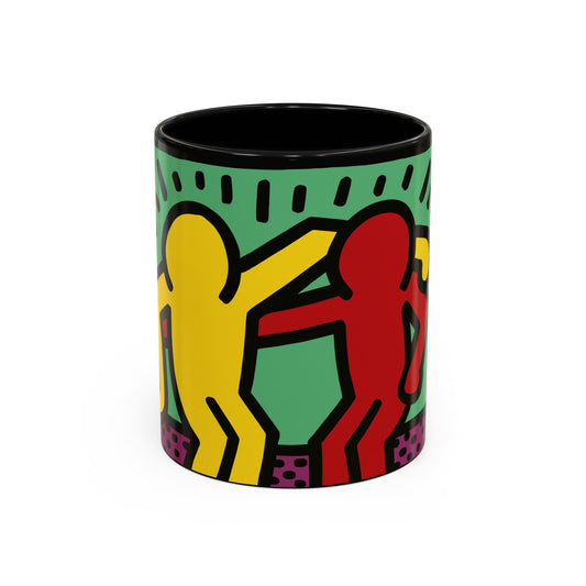 Keith Haring Pop Shop Red and Yellow Mug