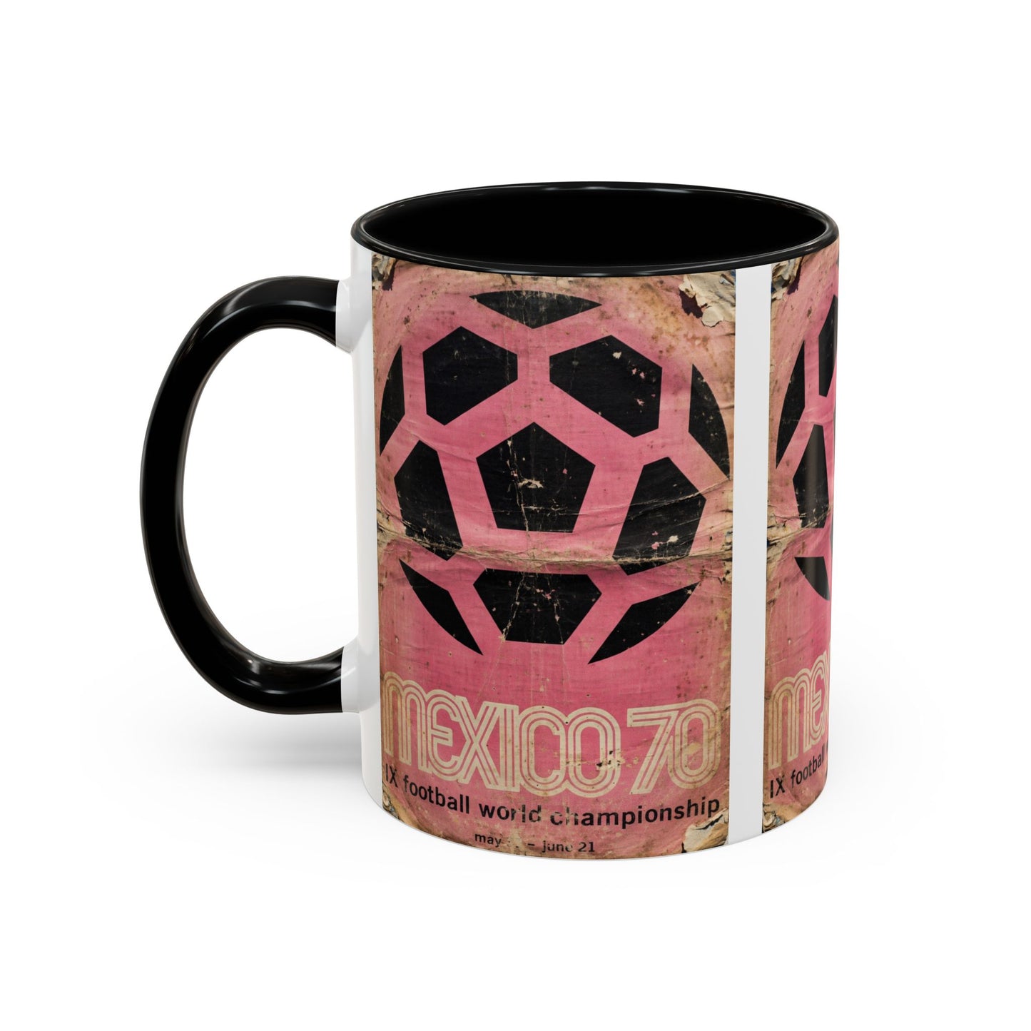 Mexico 70 World Cup Poster Pink Coffee Mug (11, 15oz)
