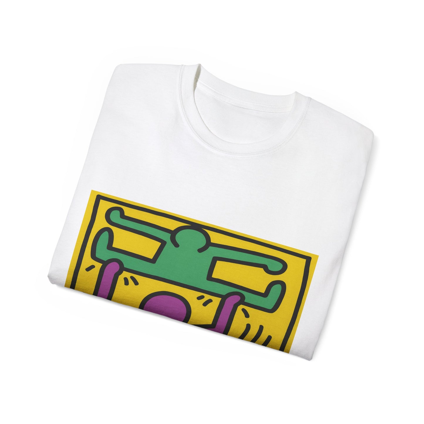 Keith Haring Pop Shop Green and Purple T-Shirt