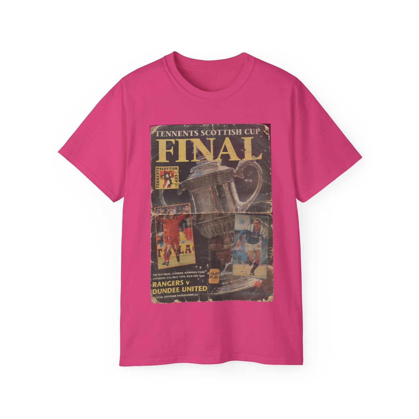 1994 Scottish Challenge Cup Final Dundee United Rangers Programme Poster Unisex Ultra Cotton Tee