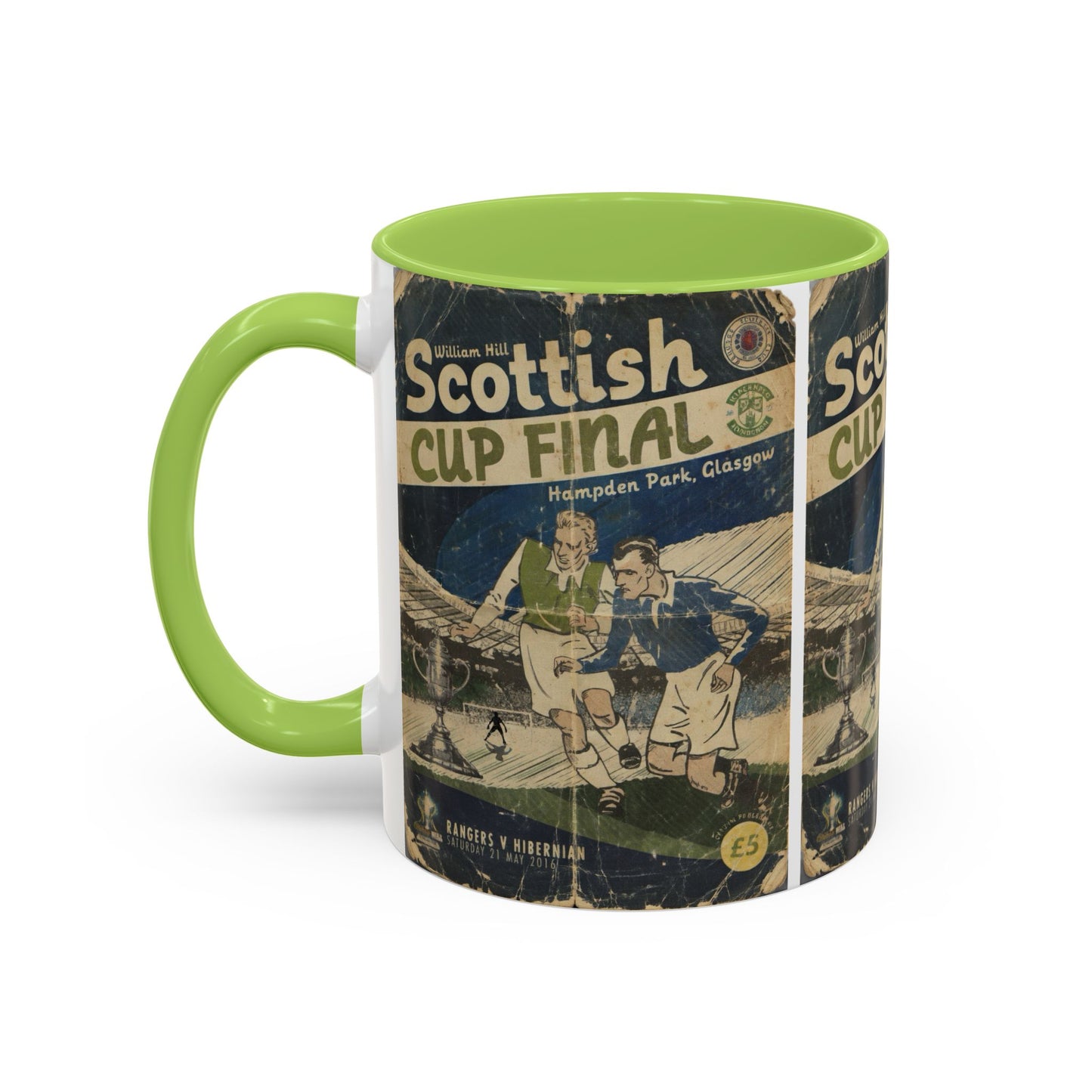 2016 Scottish Challenge Cup Final Hibernian Rangers Programme Poster Accent Coffee Mug (11, 15oz)