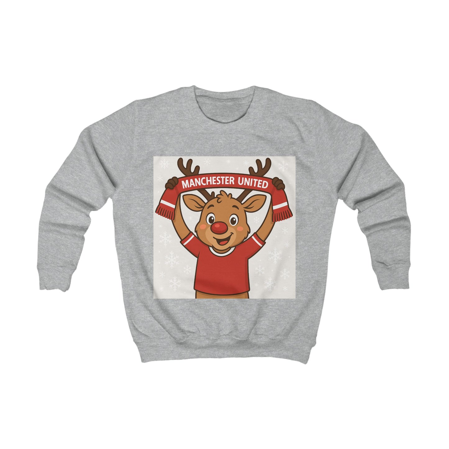 Manchester United Kids Reindeer Christmas Jumper