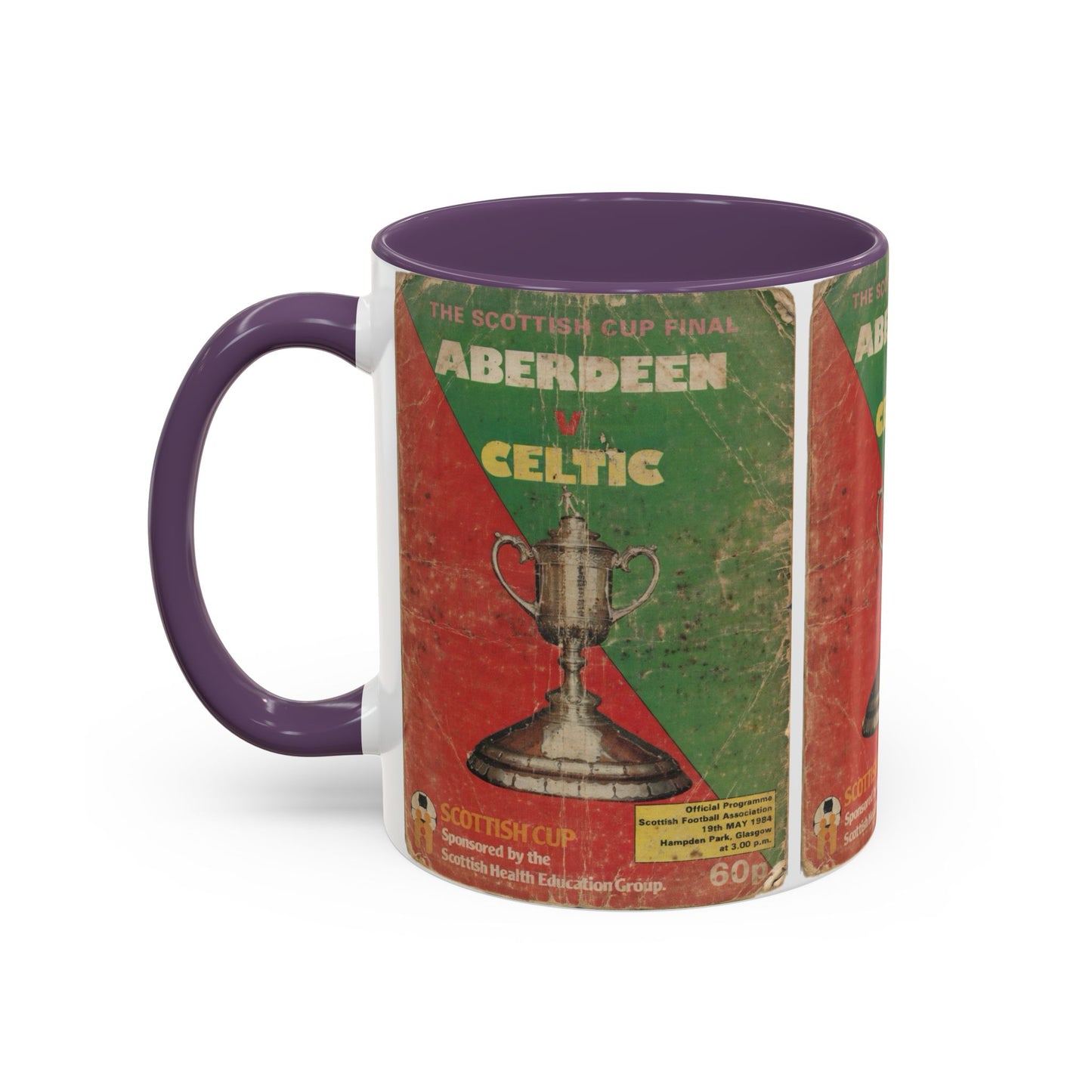 1984 Scottish Cup Final Aberdeen Celtic Programme Poster Accent Coffee Mug (11, 15oz)