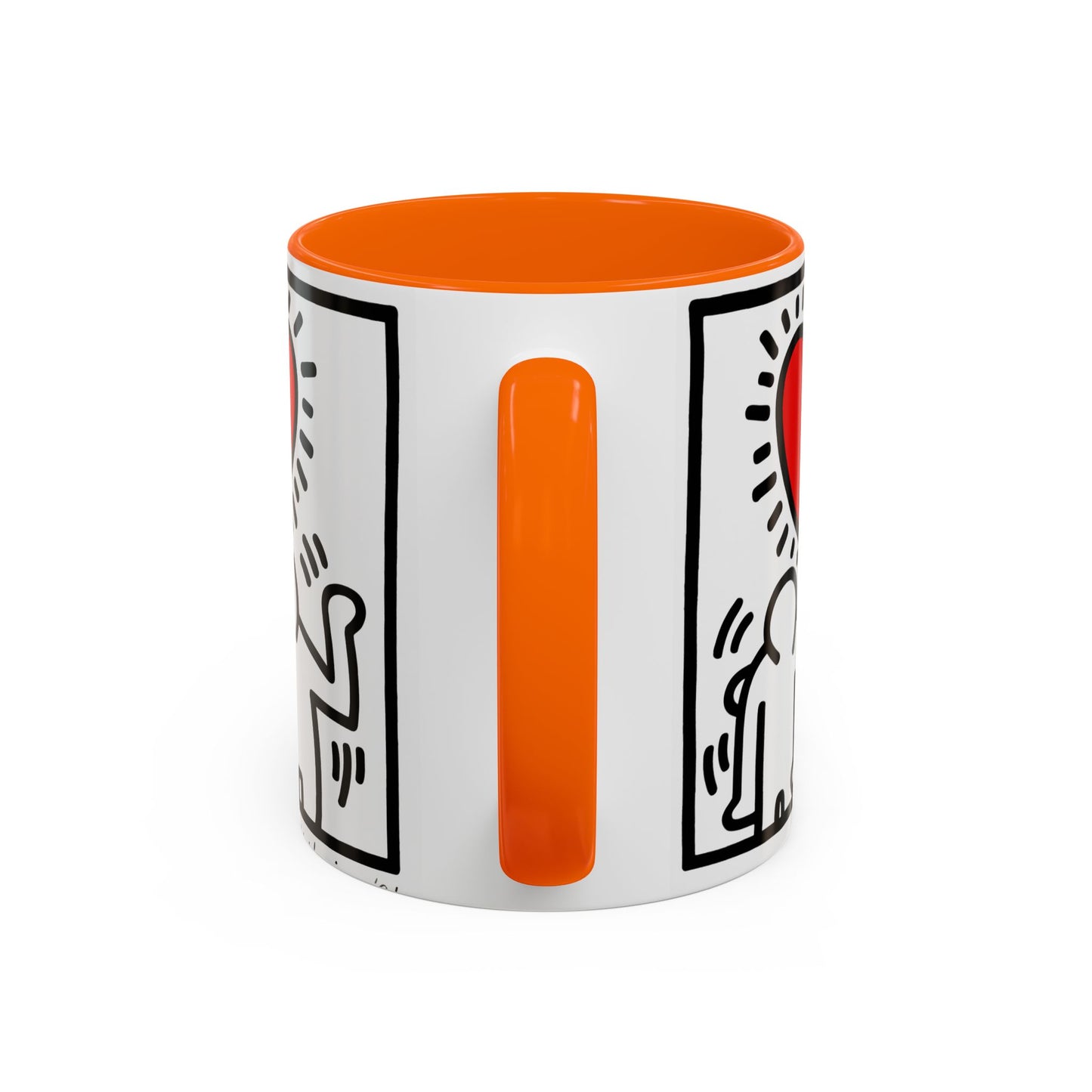 Keith Haring Heart Couple Mug