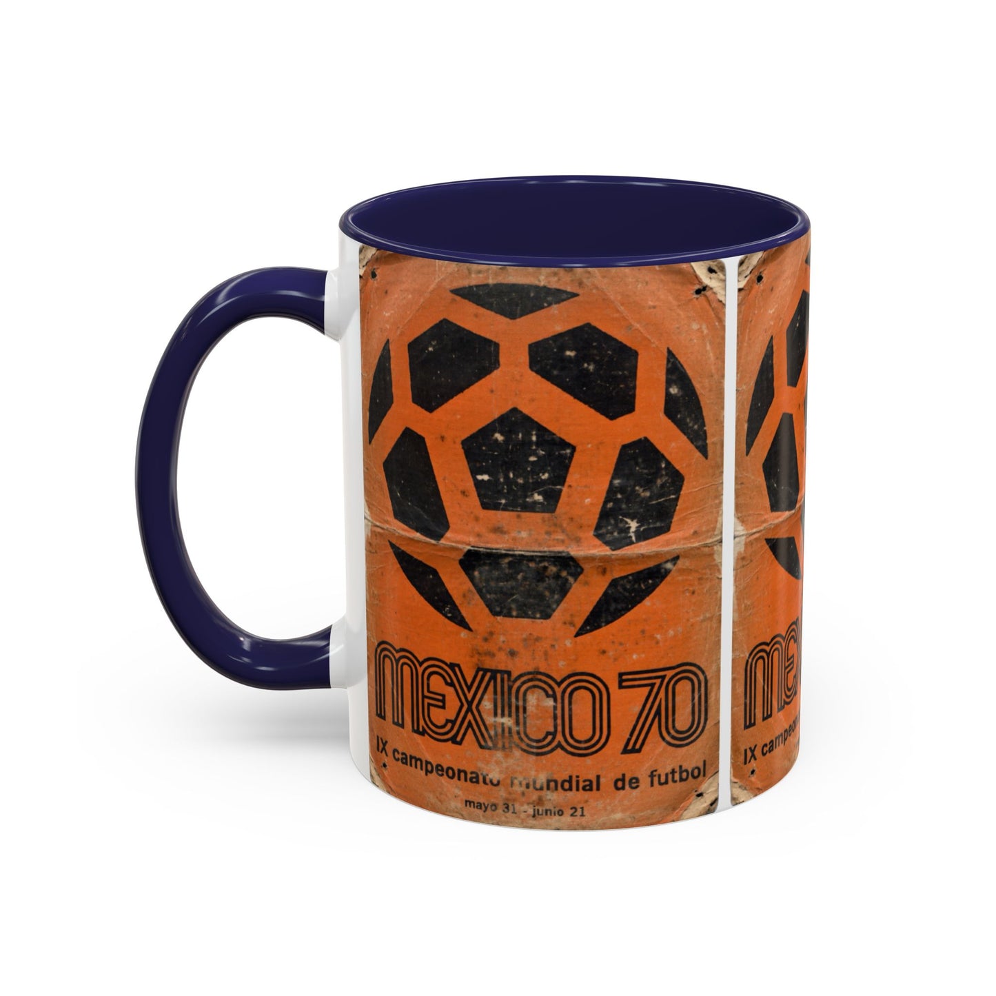 Mexico 70 World Cup Poster Orange  Coffee Mug (11, 15oz)