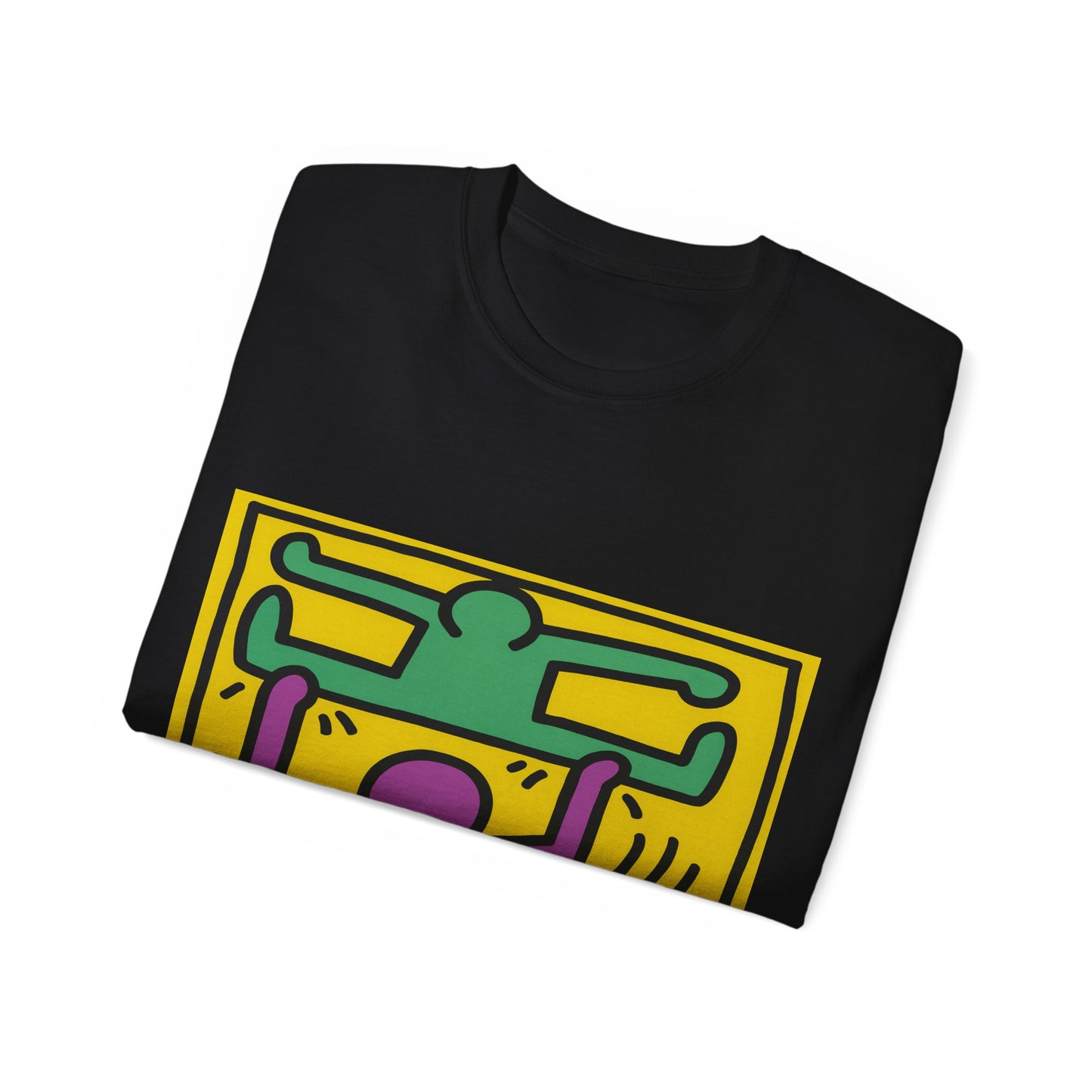 Keith Haring Pop Shop Green and Purple T-Shirt