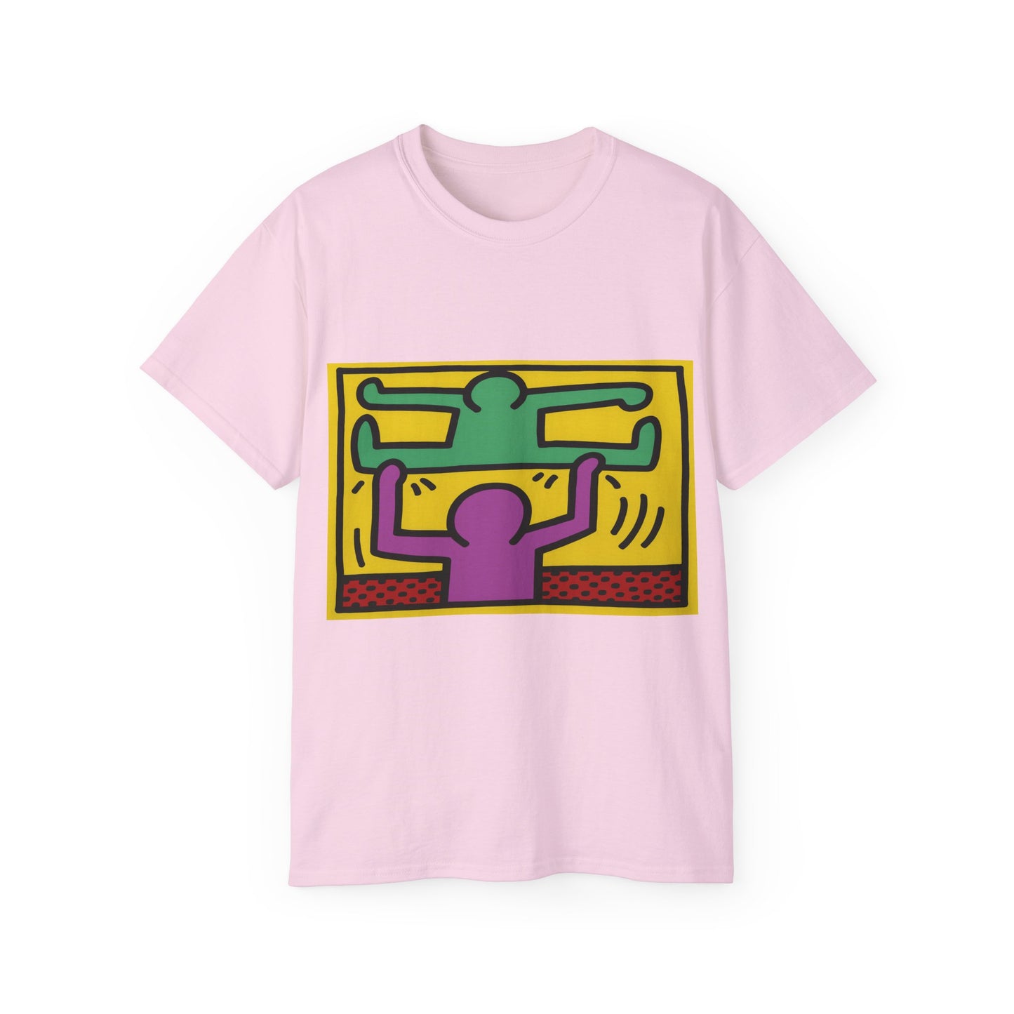 Keith Haring Pop Shop Green and Purple T-Shirt