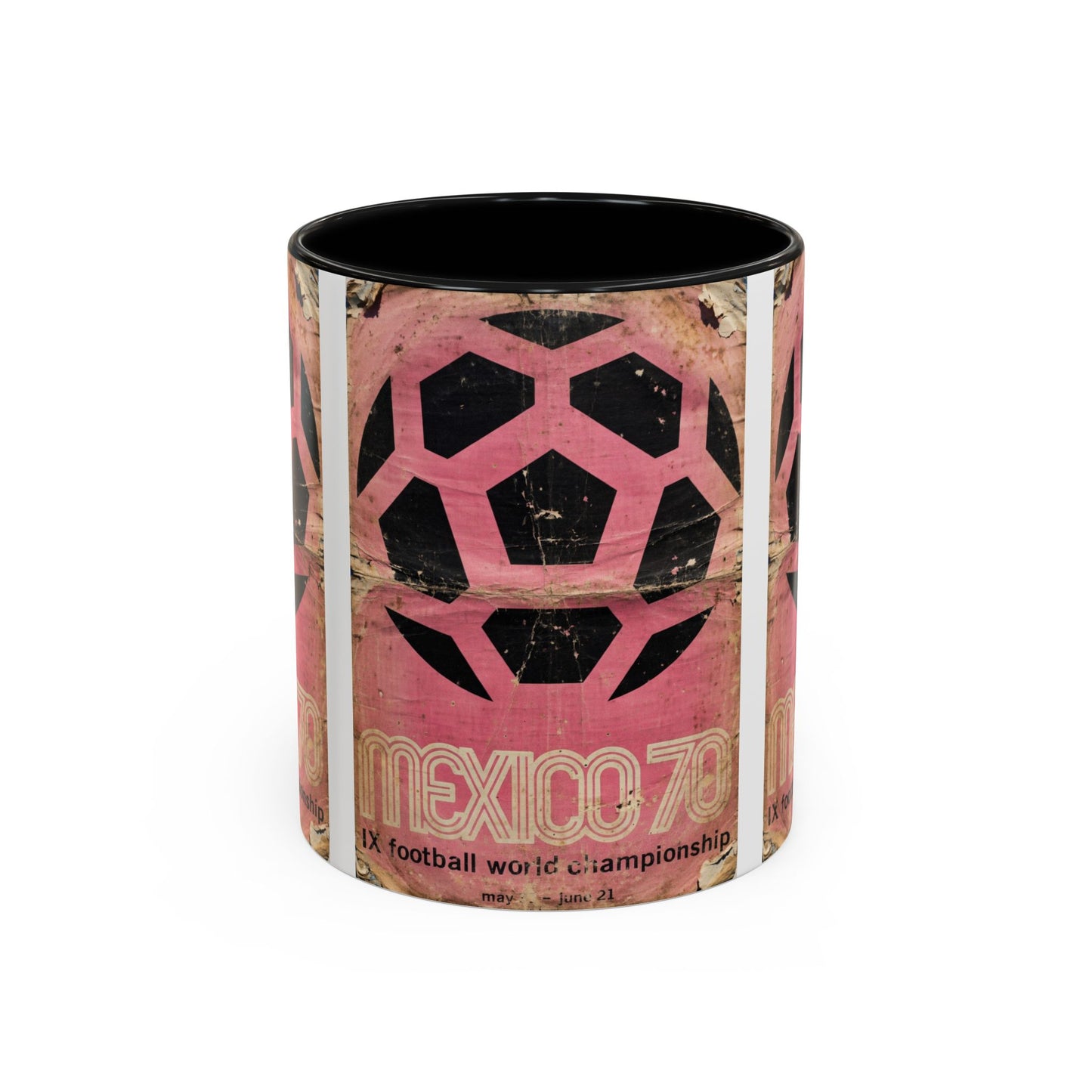 Mexico 70 World Cup Poster Pink Coffee Mug (11, 15oz)