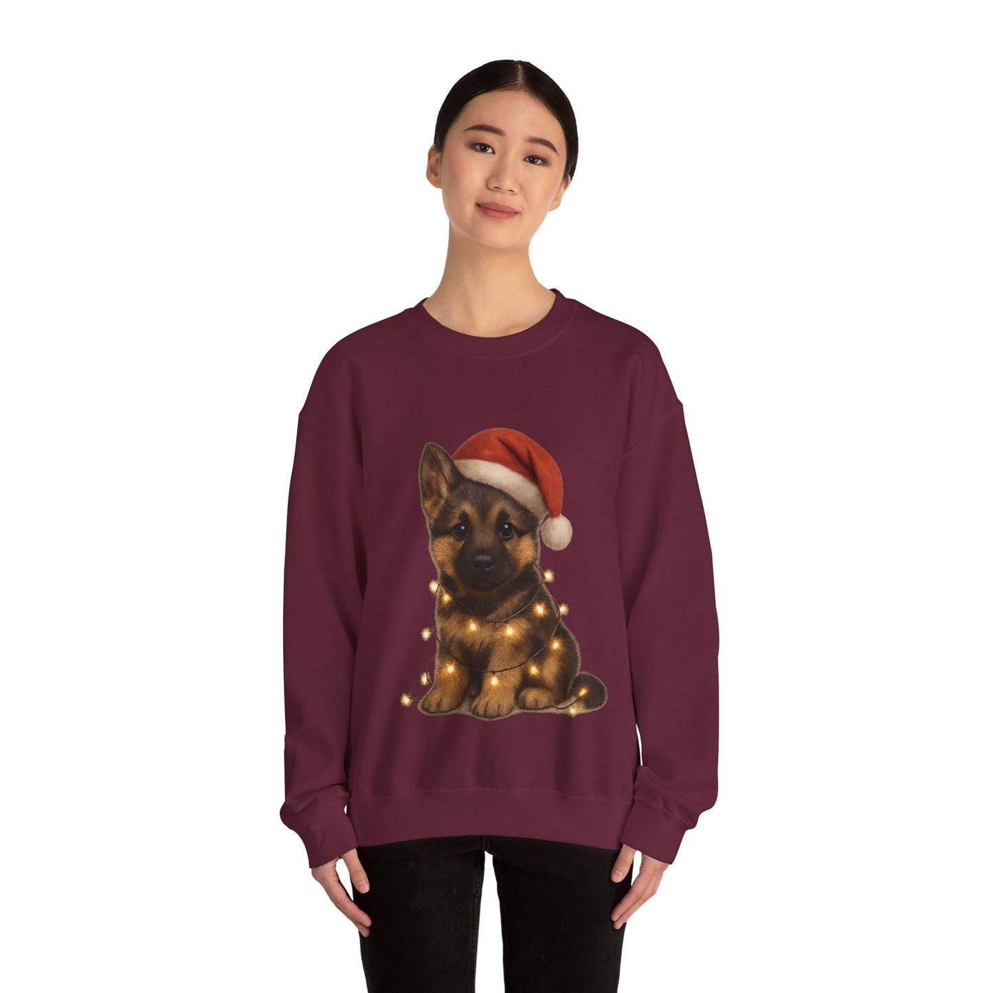 Alsatian Puppy Christmas Dog Sweatshirt