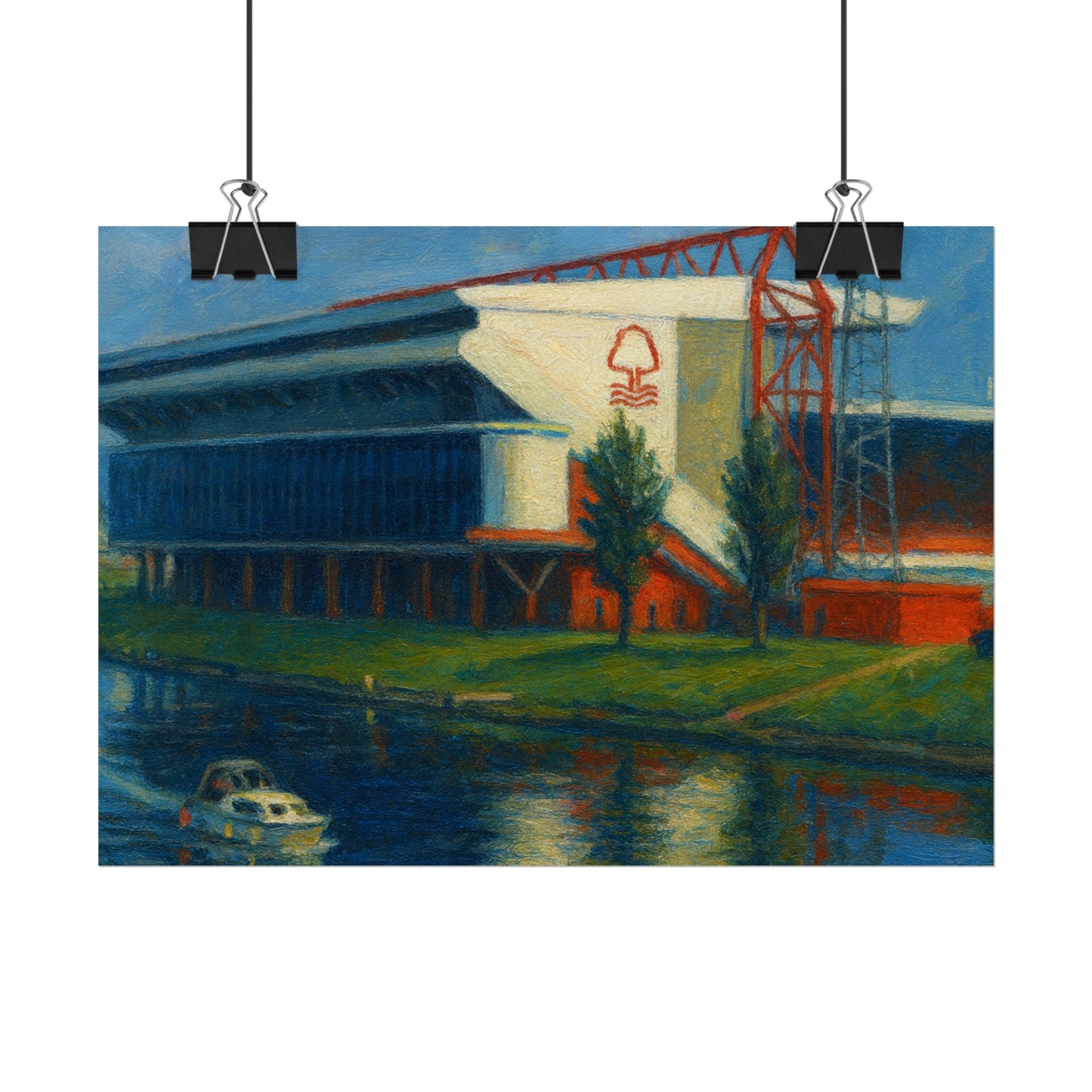 Nottingham Forest City Ground Day Painting Print Poster