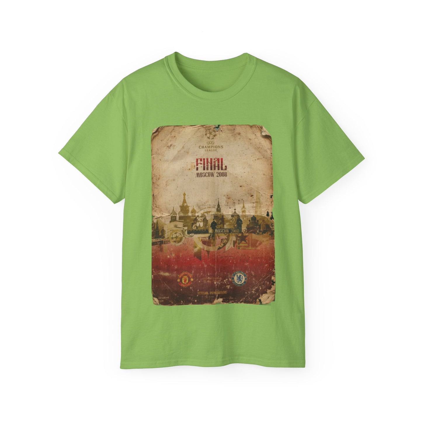 2008 UCL Final Poster Manchester United Chelsea Ultra Cotton Tee