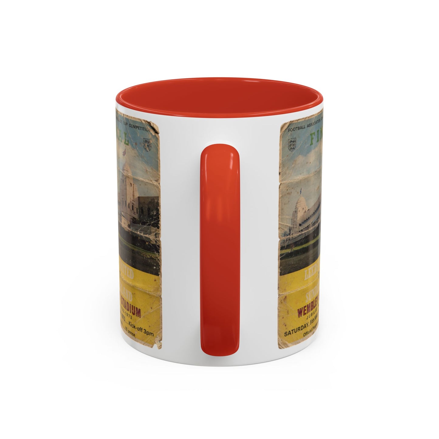 1973 FA Cup Final Programme Poster Sunderland Leeds United Accent Coffee Mug (11, 15oz)