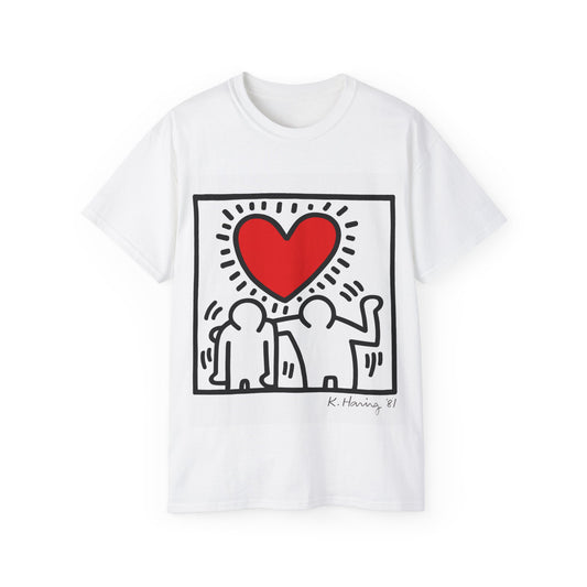 Keith Haring Heart Couple T-Shirt