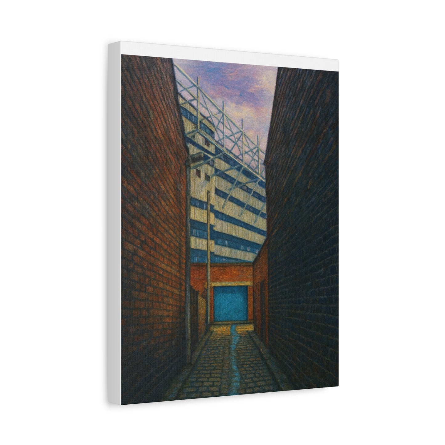 Maine Road Manchester City Back Alley Painting Print Canvas
