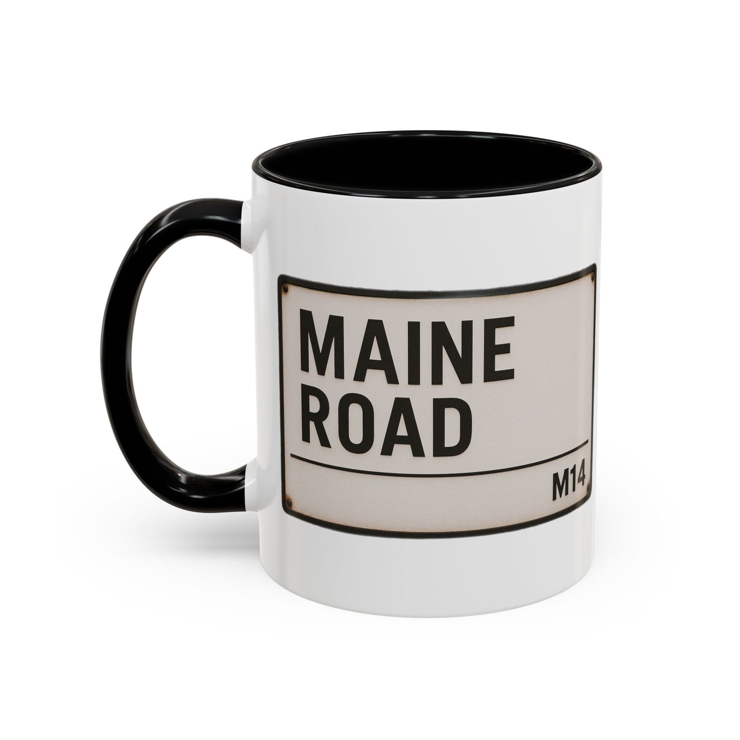 Maine Road Manchester City Road Sign Mug