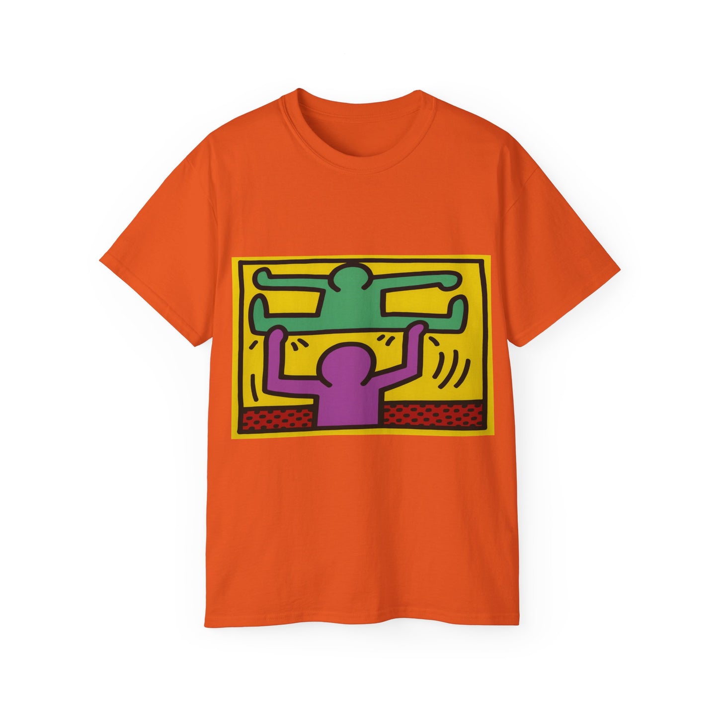 Keith Haring Pop Shop Green and Purple T-Shirt