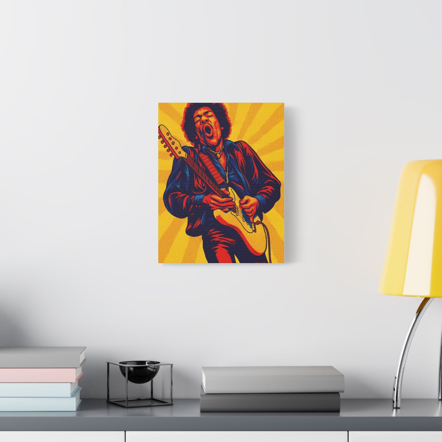 Jimi Hendrix Guitar Pop Art Canvas