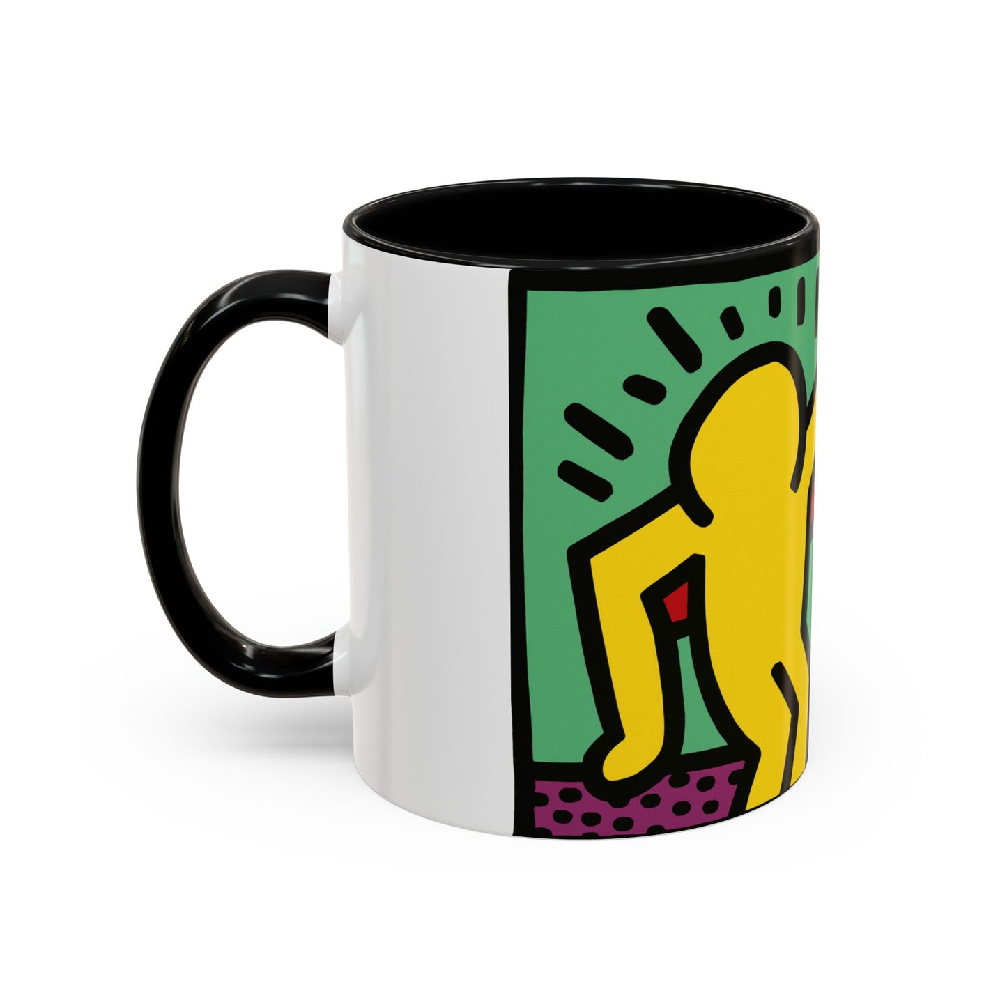 Keith Haring Pop Shop Red and Yellow Mug