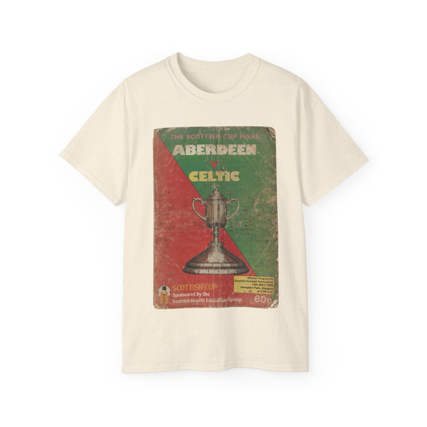 1984 Scottish Cup Final Aberdeen Celtic Programme Poster Unisex Ultra Cotton Tee