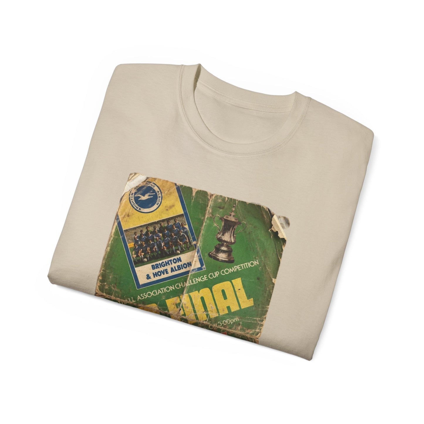 1983 FA Cup Final Manchester United Brighton Programme Poster Unisex Ultra Cotton Tee